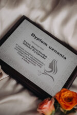 Dyplom/podziękowanie/certyfikat na podkładzie drewnianym! Personalizacja, grawerowanie laserowe! SREBRNY! - obrazek 2