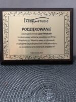 Dyplom/podziękowanie/certyfikat na podkładzie drewnianym! Personalizacja, grawerowanie laserowe! ZŁOTY! - obrazek 2