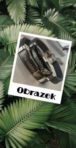 Stalowa bransoletka z opaską z kauczuku! Personalizacja! Laserowe grawerowanie! Unisex! Zdjęcie! - obrazek 2