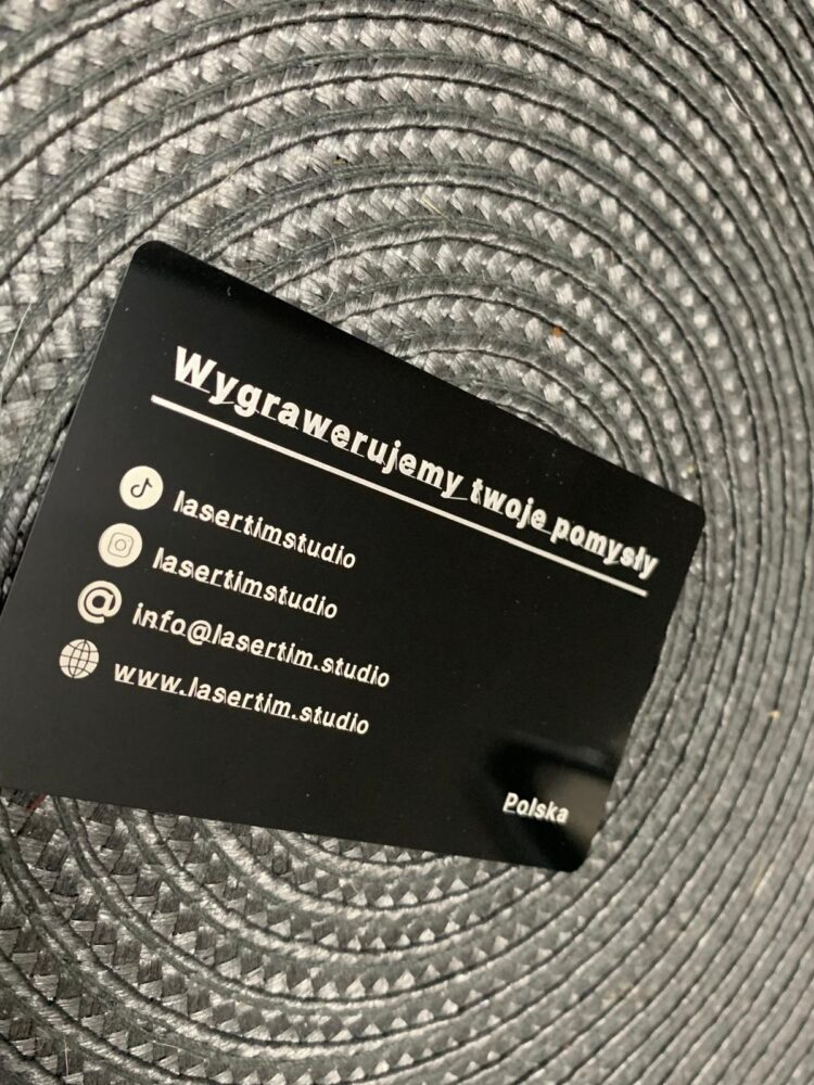 Eleganckie Wizytówki Metalowe z Aluminium z Indywidualnym Grawerem! 100 szt! - obrazek 5