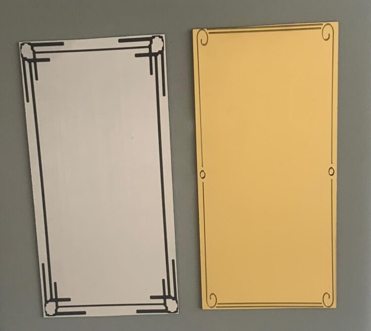 Tablica na drzwi z laminatu grawerskiego. 20cm * 10cm, ZŁOTA! Grawerowanie laserowe. - obrazek 2