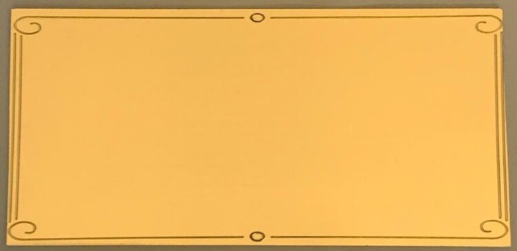 Tablica na drzwi z laminatu grawerskiego. 20cm * 10cm, ZŁOTA! Grawerowanie laserowe. - obrazek 4