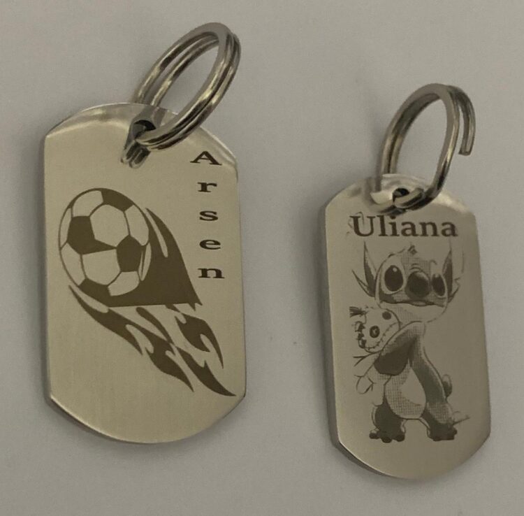 Brelok do kluczy dla dzieci z grawerem! Personalizacja! Stal niedrzewna! - obrazek 4