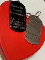 Parne metalowe breloki dla zakochanych. 2 szt. Kalendarz. Personalizacja! - obrazek 5