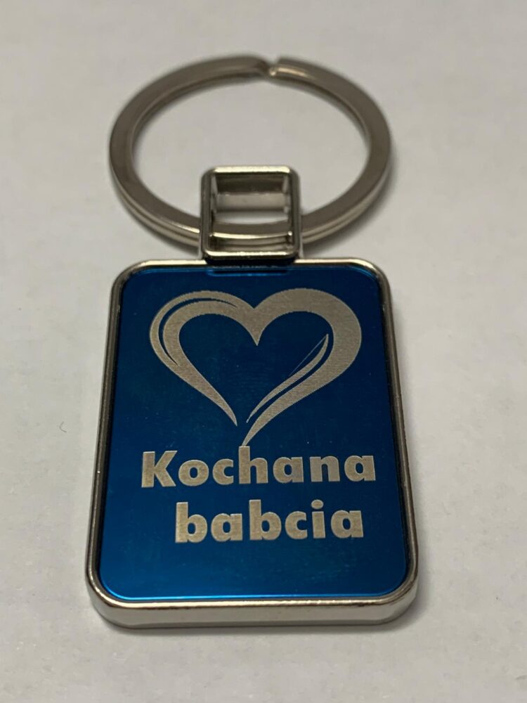 Dwustronny brelok prostokątny "KOCHANA BABCIA". - obrazek 3