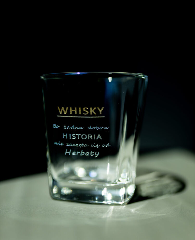 Grawerowana szklanka do whiskey/drinków "HISTORIA". Grawerowanie laserowe! - obrazek 2