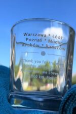 Grawerowana szklanka do whiskey/drinków. Grawerowanie laserowe!