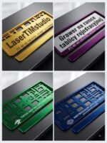 Ramka do Tablicy Rejestracyjnej Metalowa CHROM + Grawer Laserowy FIBER